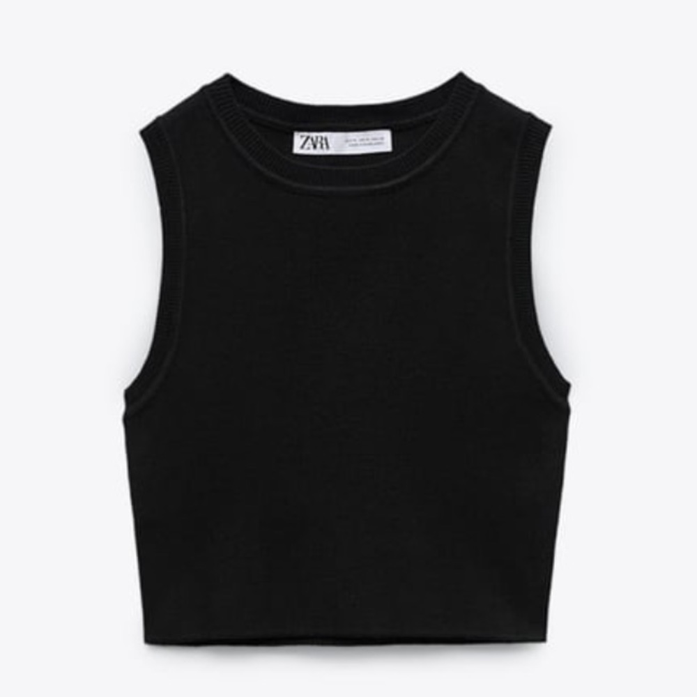 ZARA cropped knit top